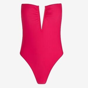 Express Ruched V-Wire Halter Body Contour One Piece Swimsuit
